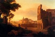 Rudolf Wiegmann Rom, Colosseum and the Roman Forum oil on canvas